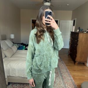 Aerie Green Tie Dye Sweat Set